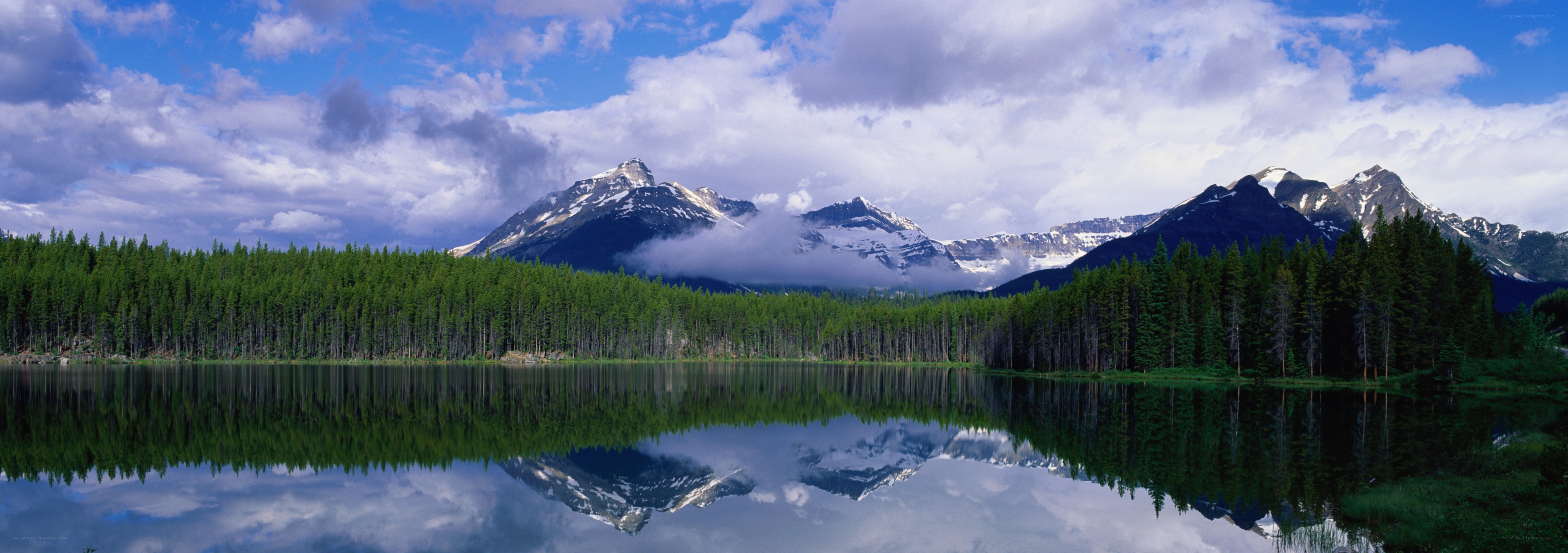 Mountain lake reflection