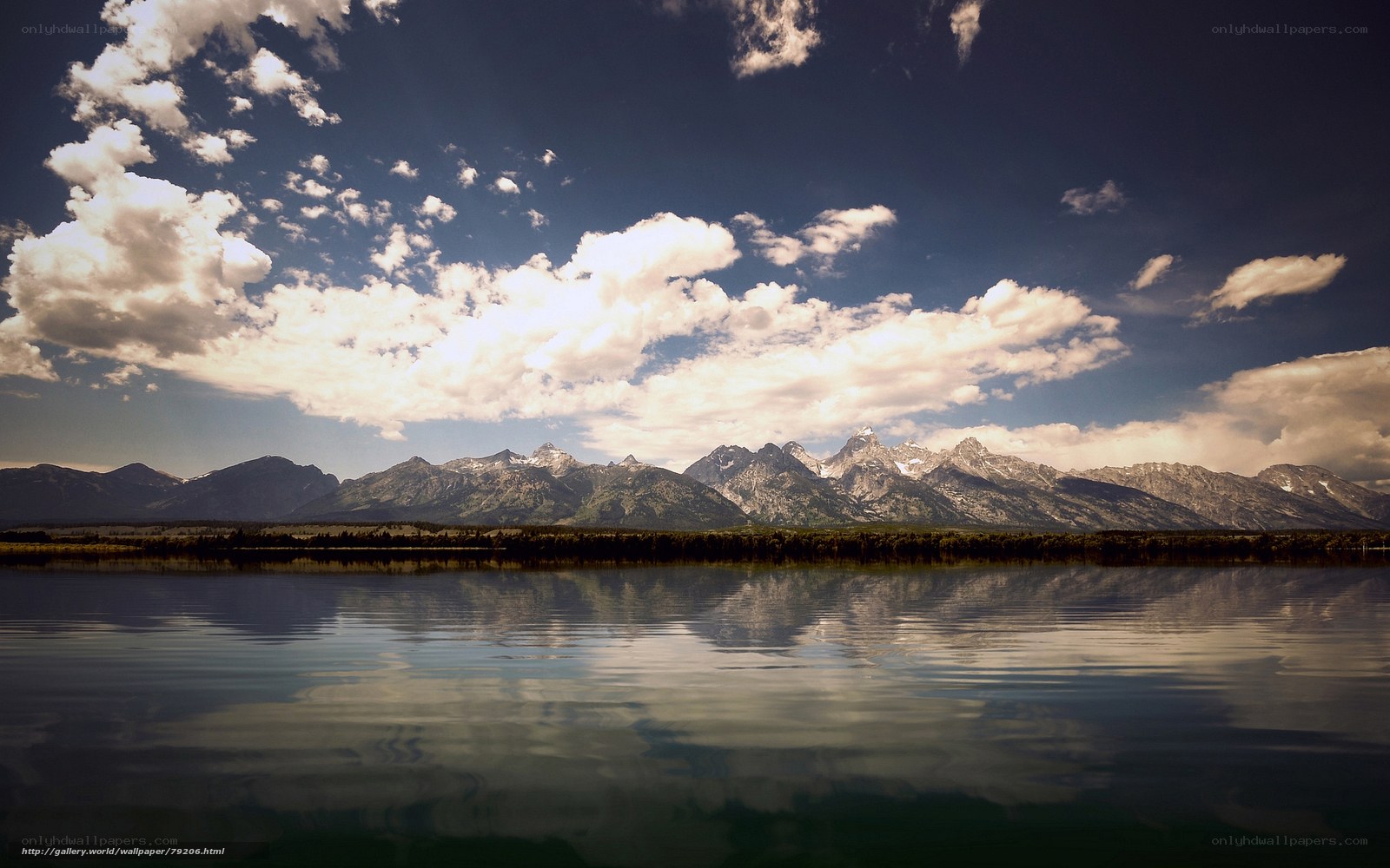 Mountain lake reflection