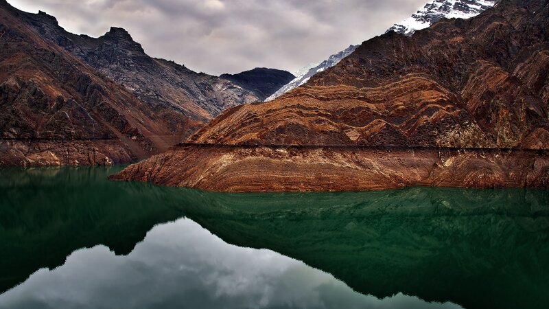 Mountain lake reflection