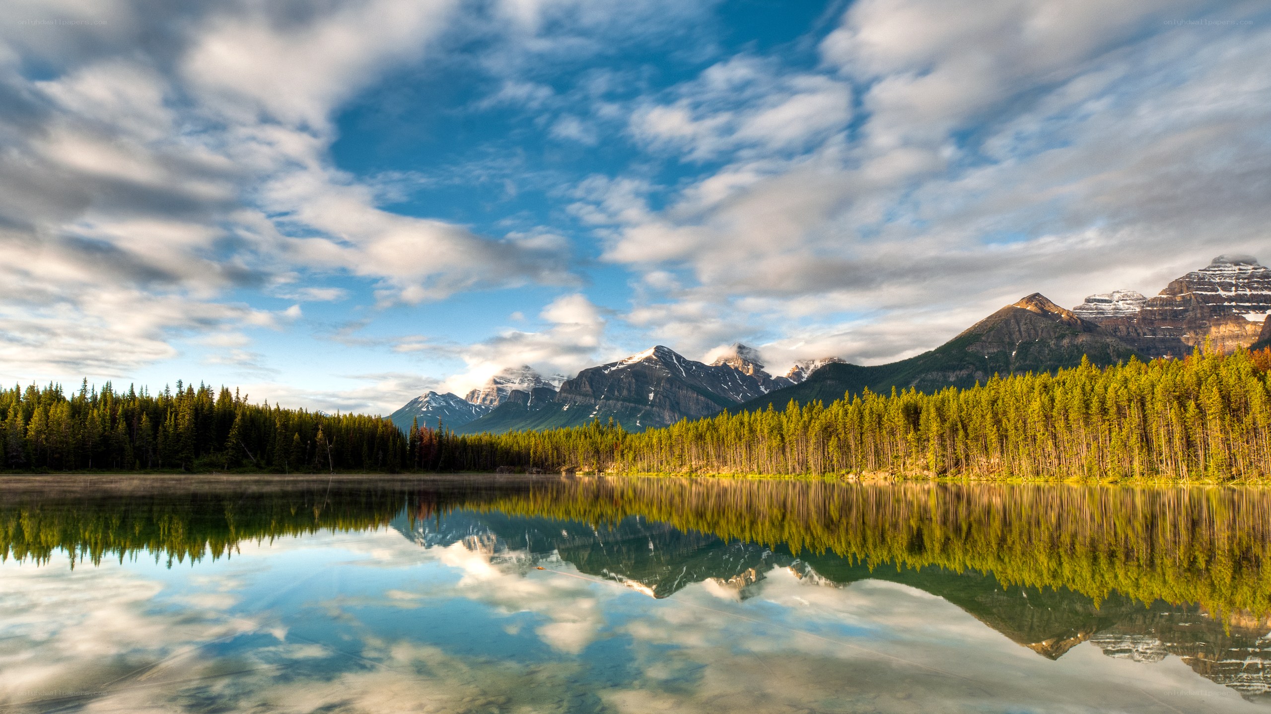 Mountain lake reflection