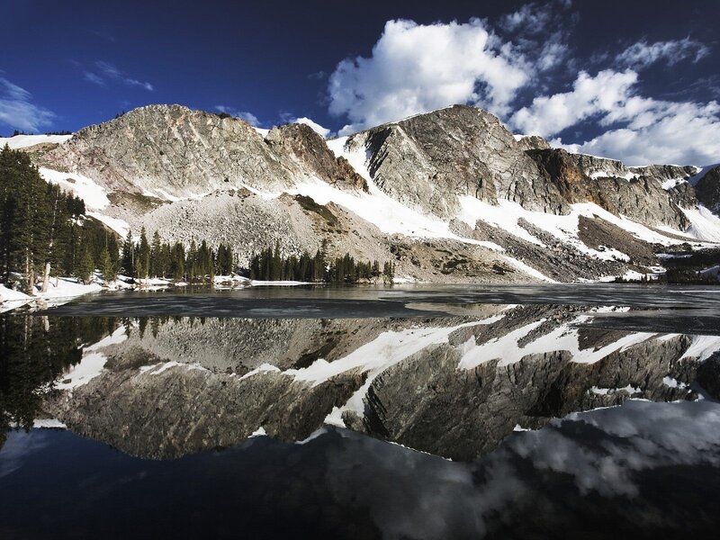 Mountain lake reflection