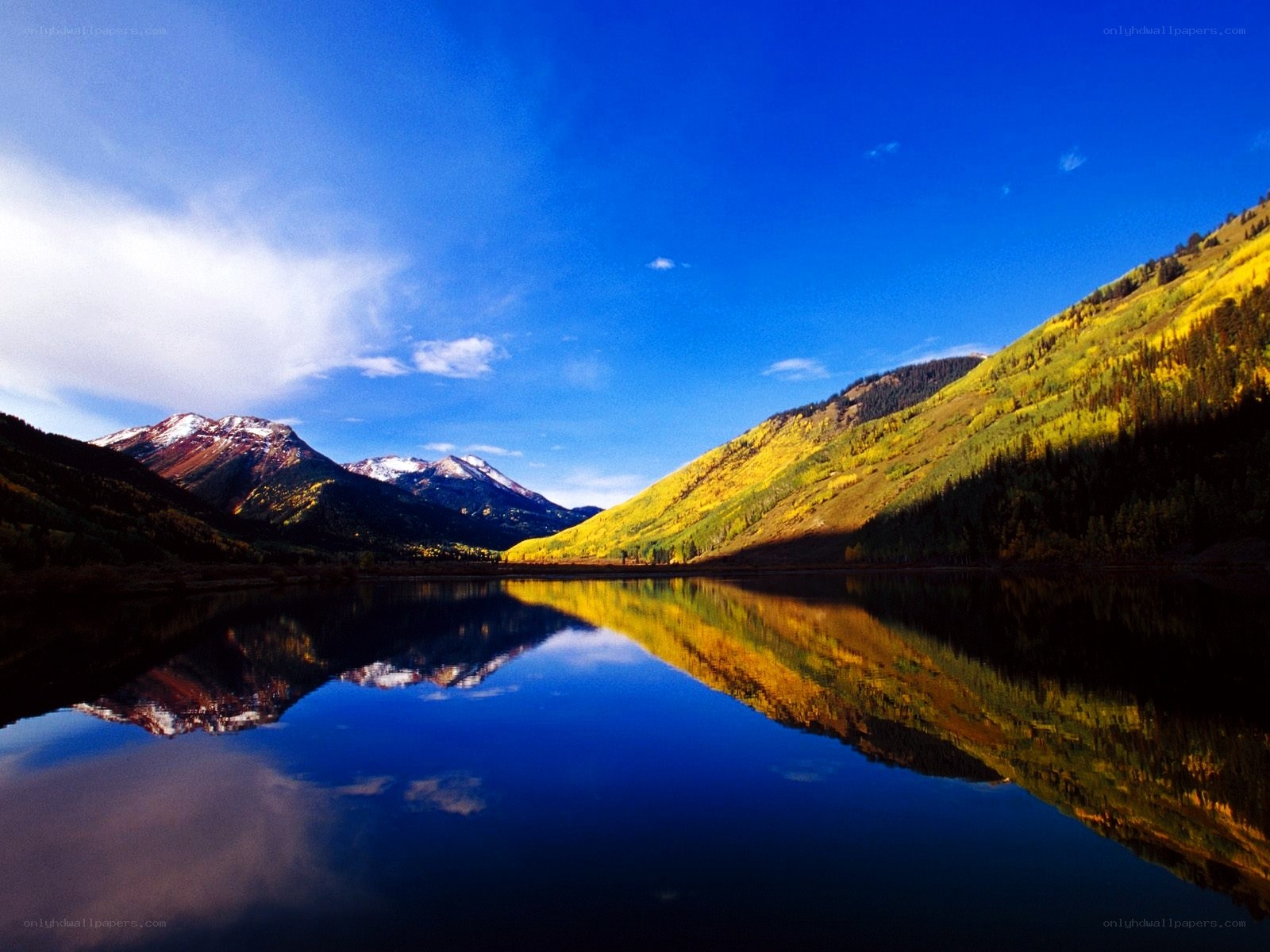Mountain lake reflection