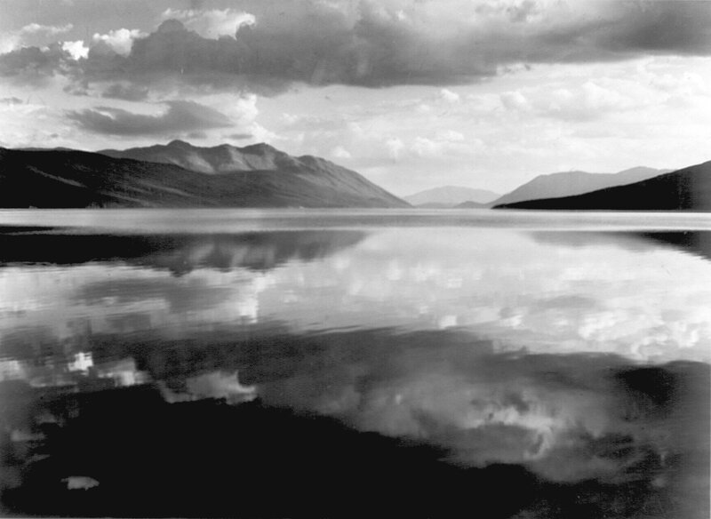 Mountain lake reflection