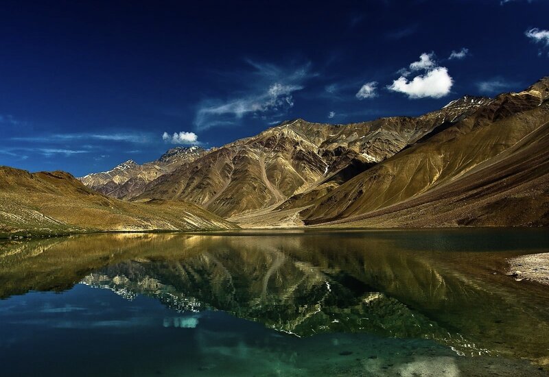 Mountain lake reflection