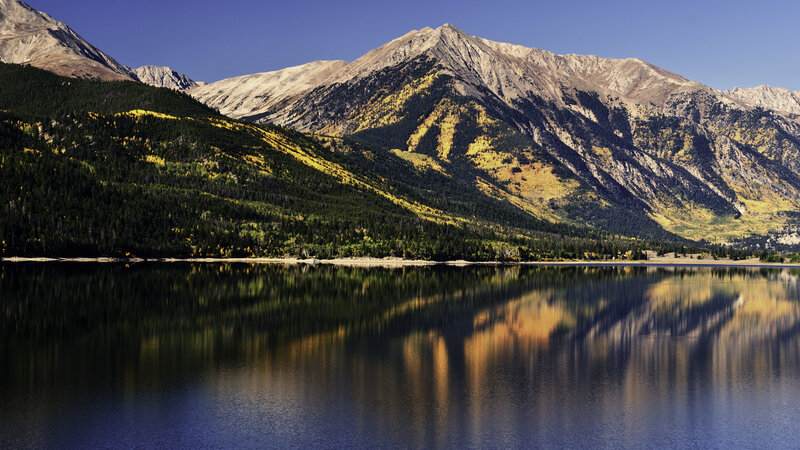 Mountain lake reflection