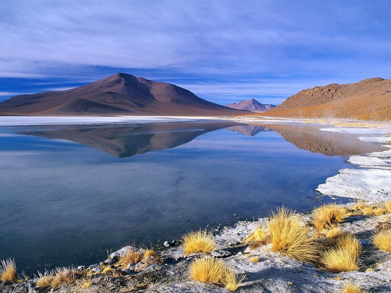 Mountain lake reflection