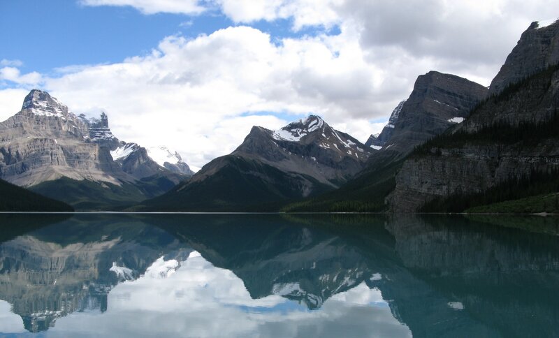 Mountain lake reflection