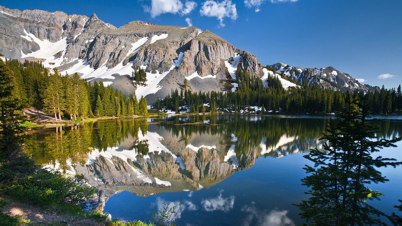 Mountain lake reflection