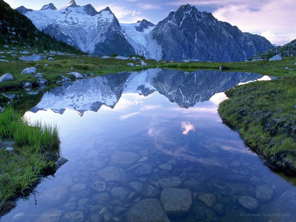Mountain lake reflection
