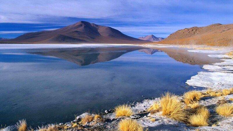 Mountain lake reflection