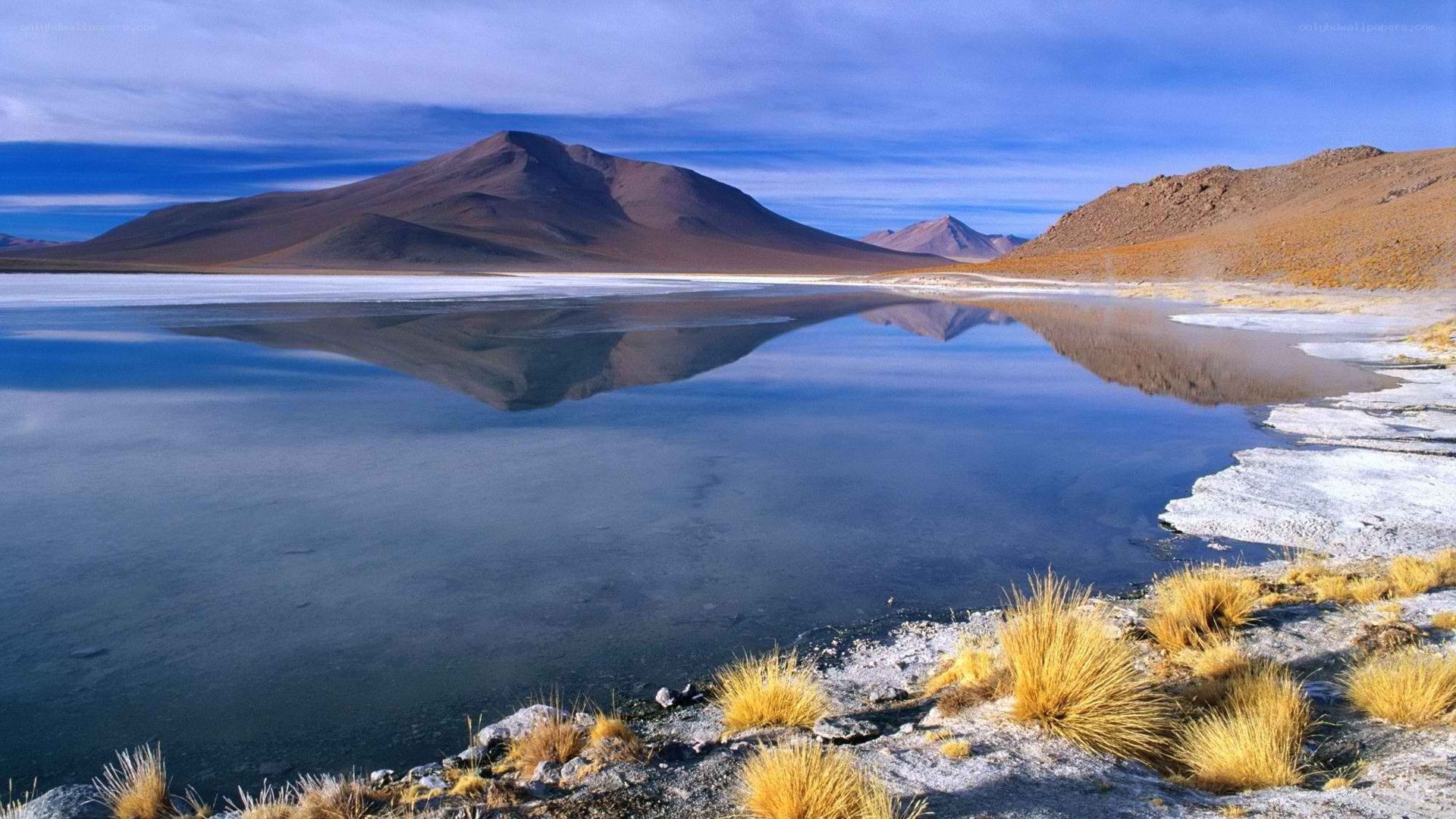 Mountain lake reflection