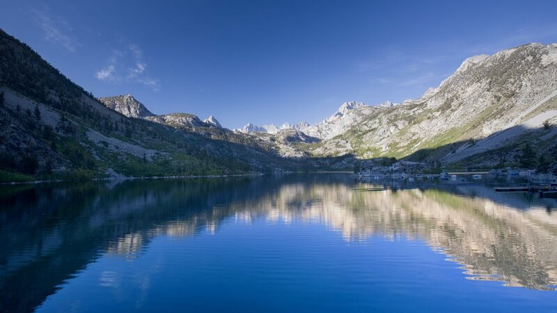 Mountain lake reflection
