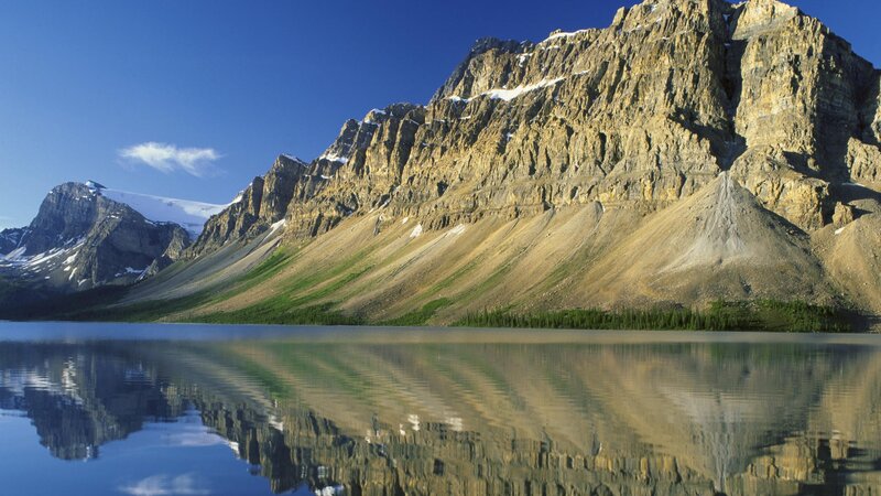 Mountain lake reflection