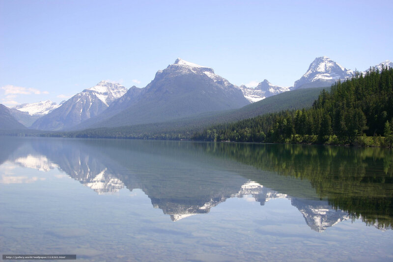 Mountain lake reflection