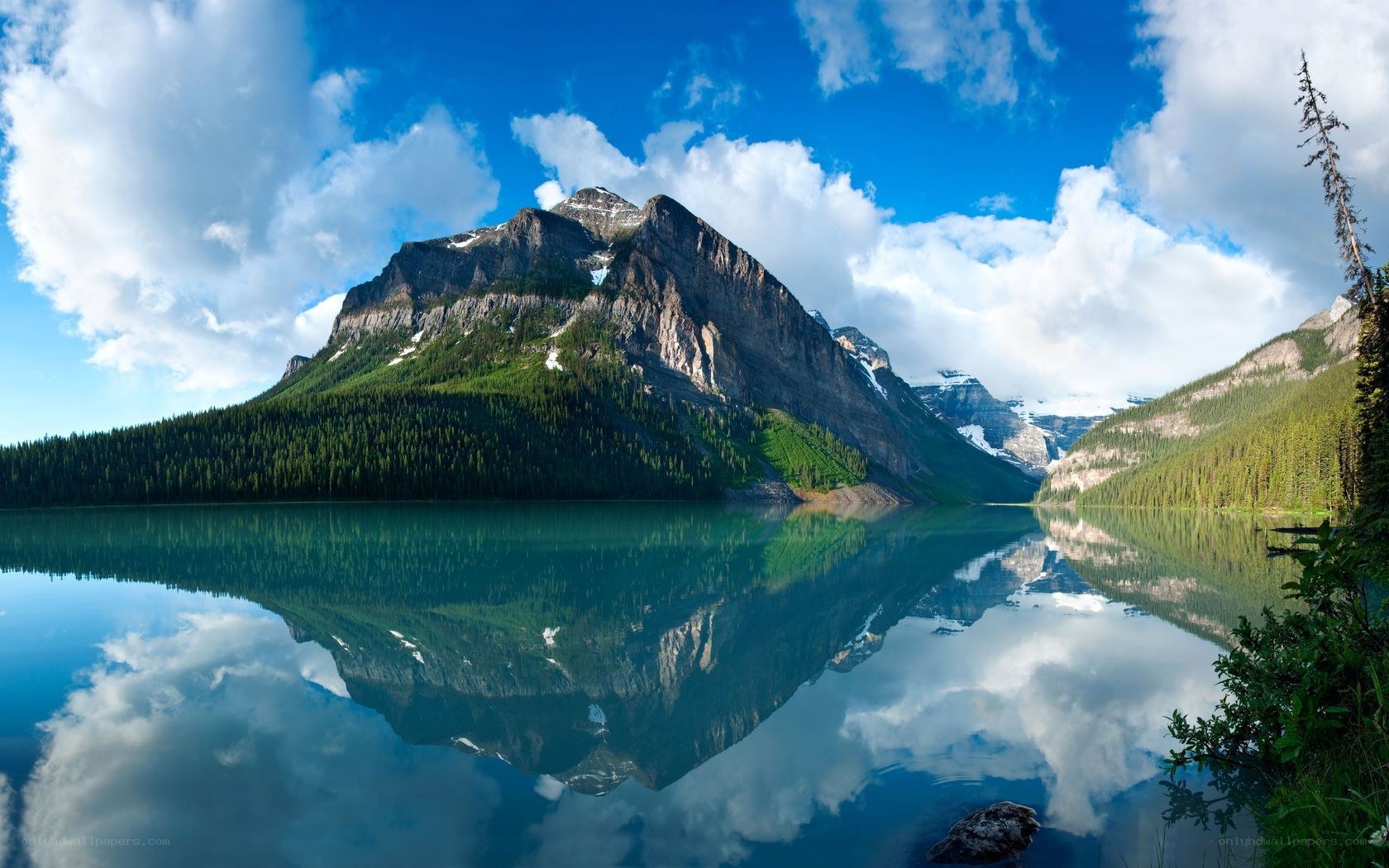 Mountain lake reflection