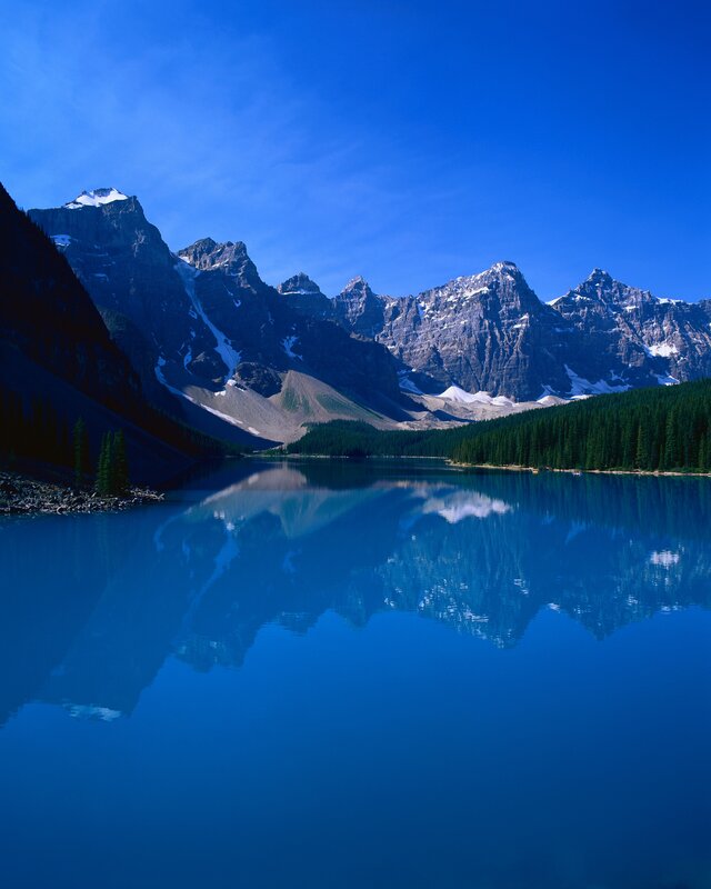 Mountain lake reflection