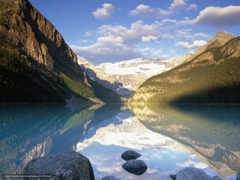 Mountain lake reflection