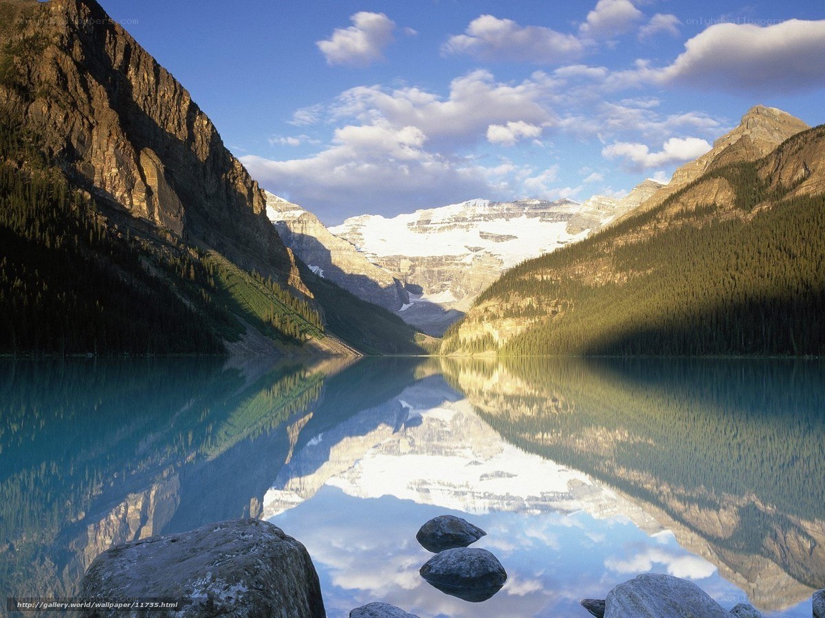 Mountain lake reflection