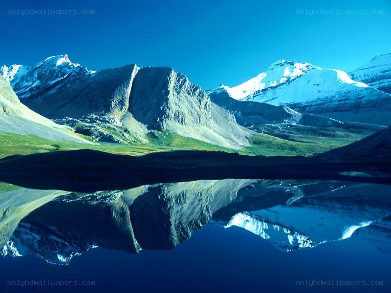 Mountain lake reflection
