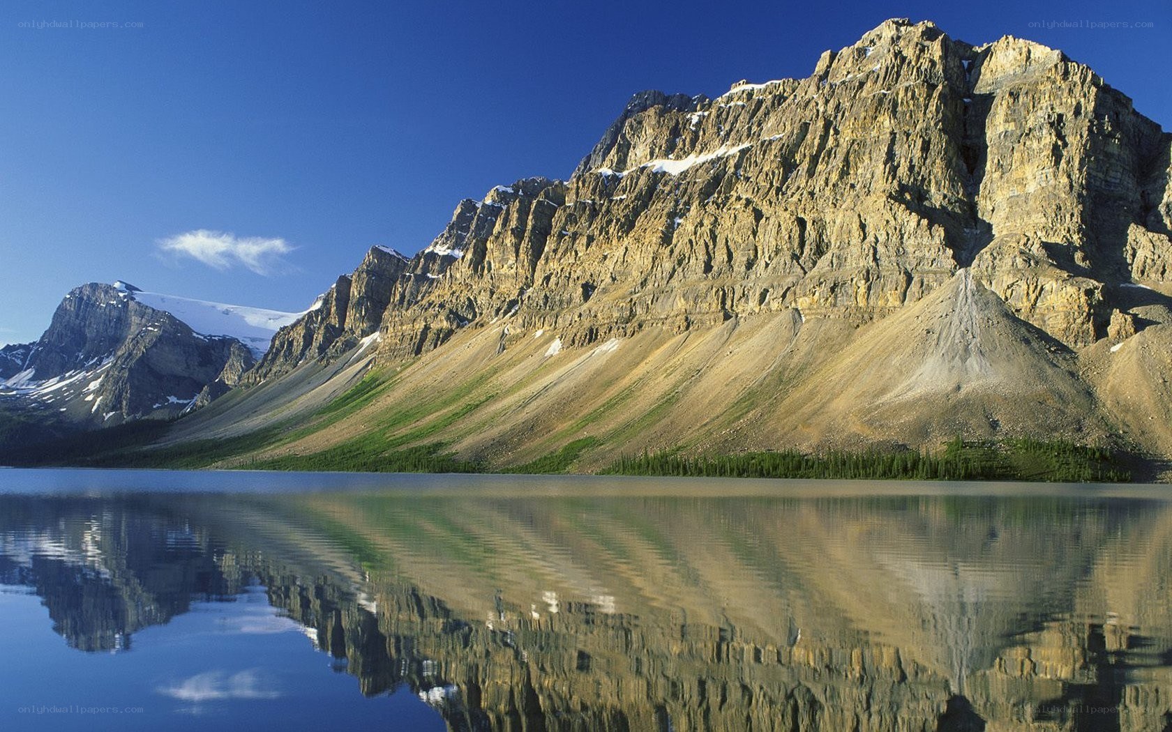 Mountain lake reflection