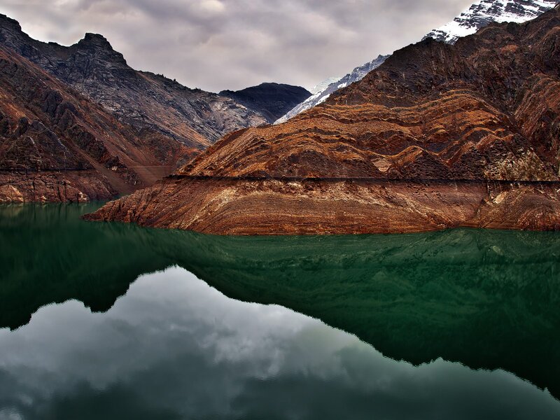 Mountain lake reflection