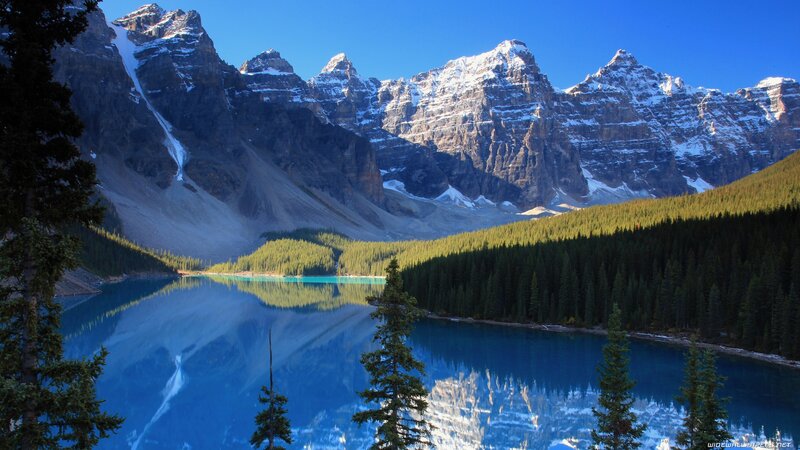 Mountain lake reflection
