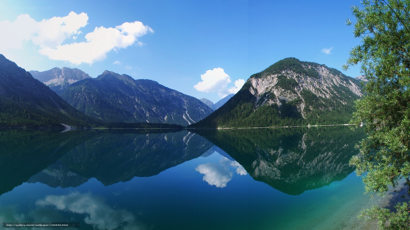 Mountain lake reflection