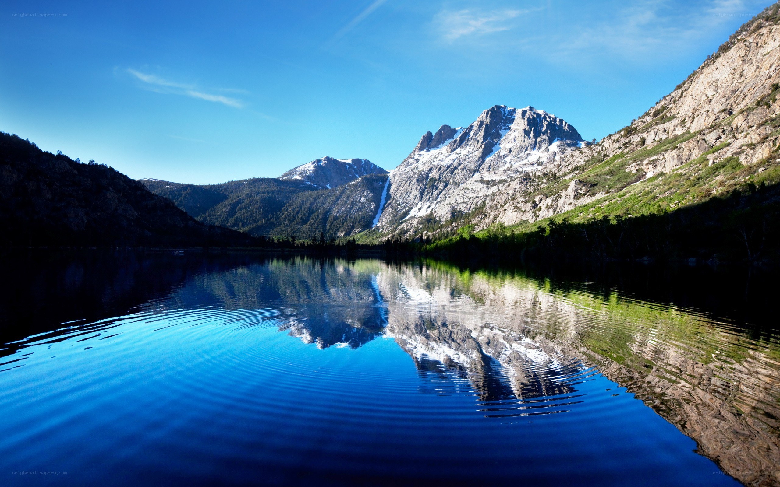Mountain lake reflection