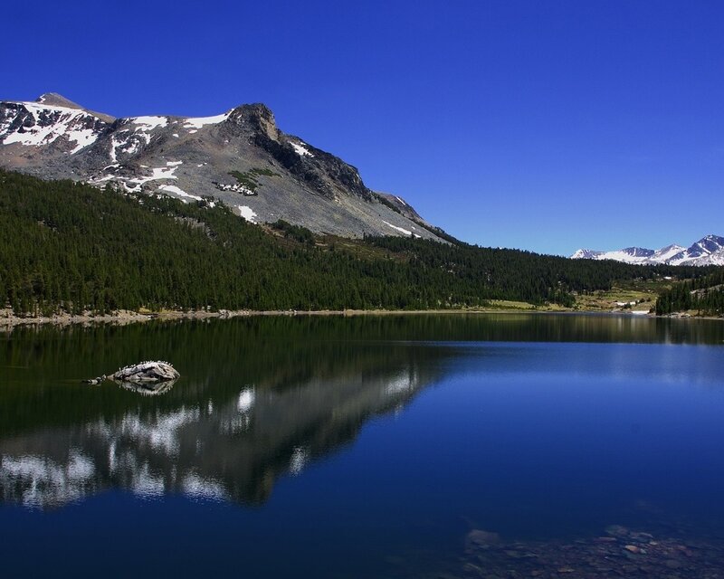 Mountain lake reflection