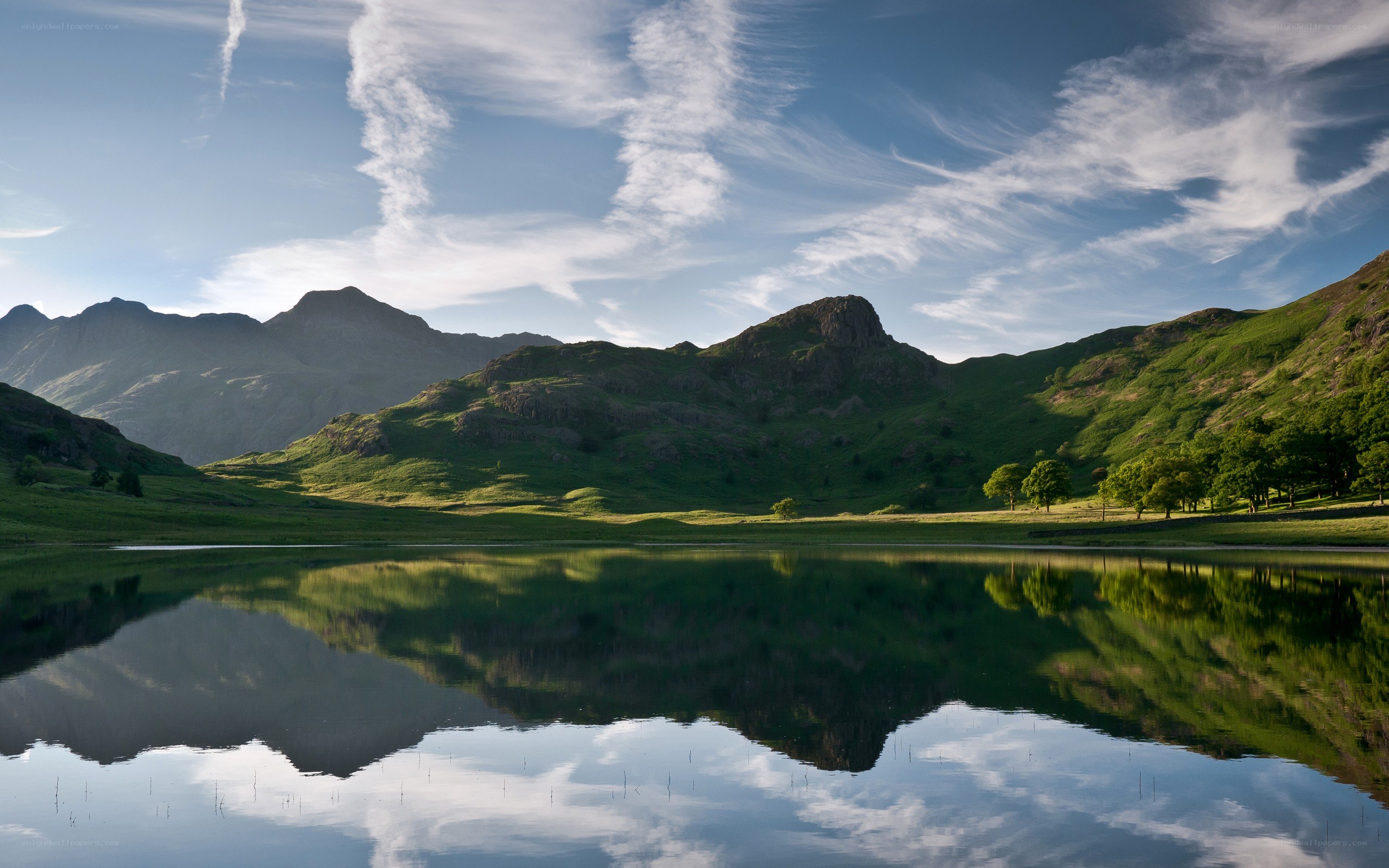 Mountain lake reflection