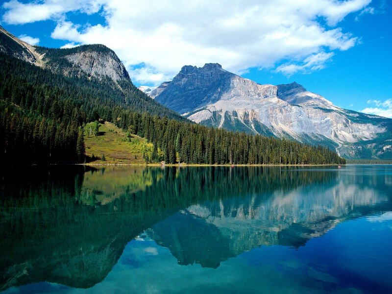 Mountain lake reflection
