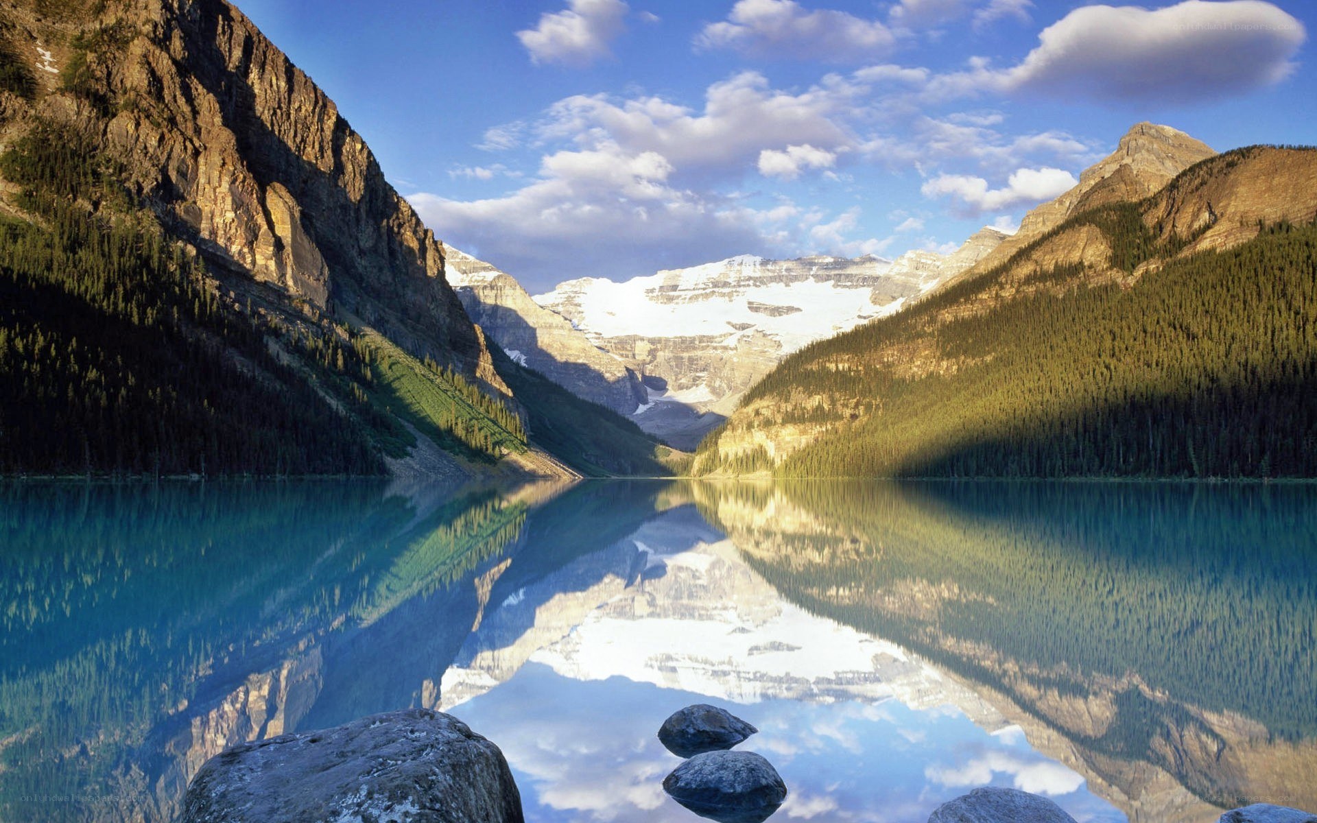 Mountain lake reflection