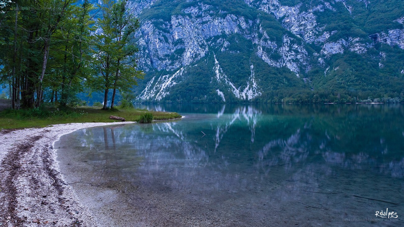 Mountain lake reflection