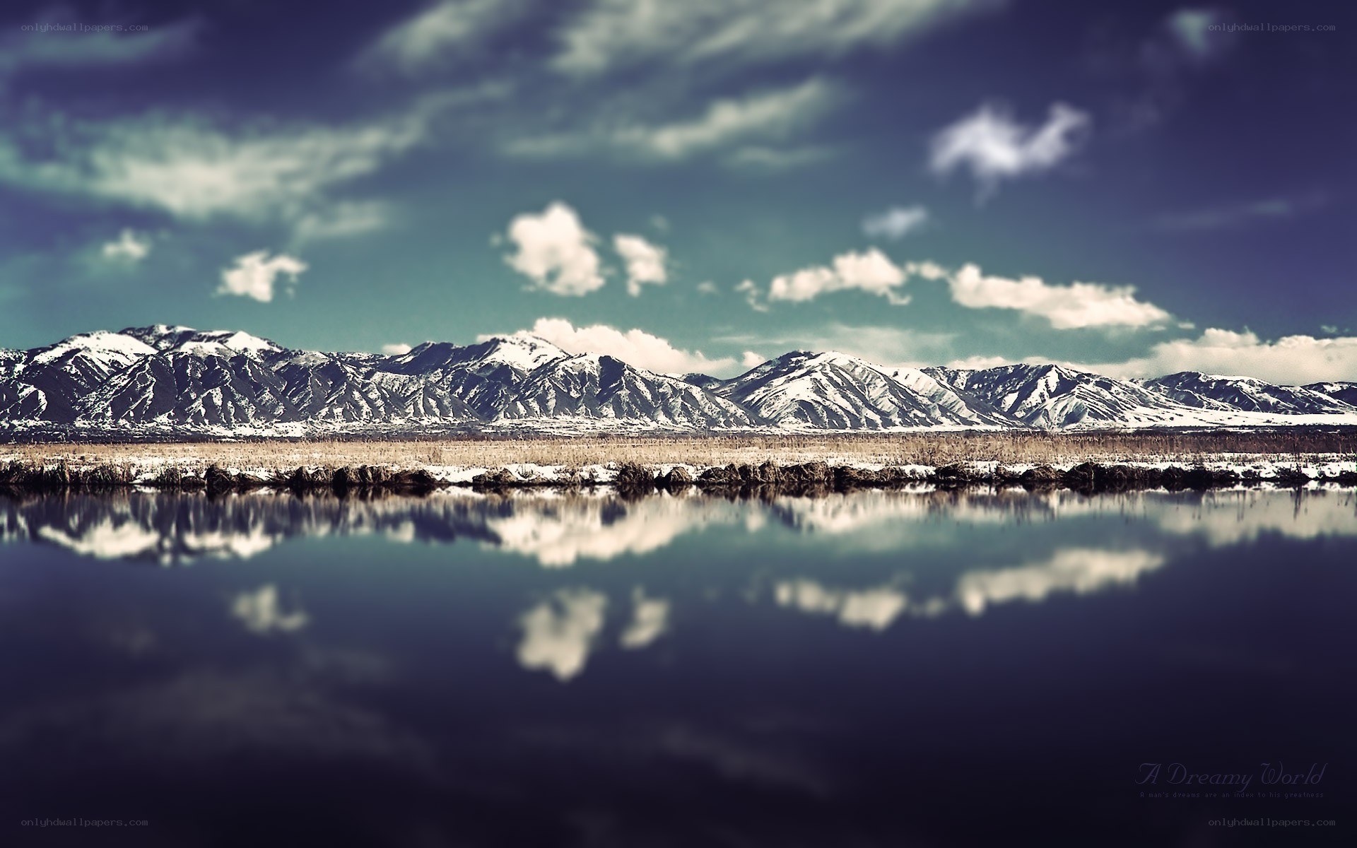 Mountain lake reflection