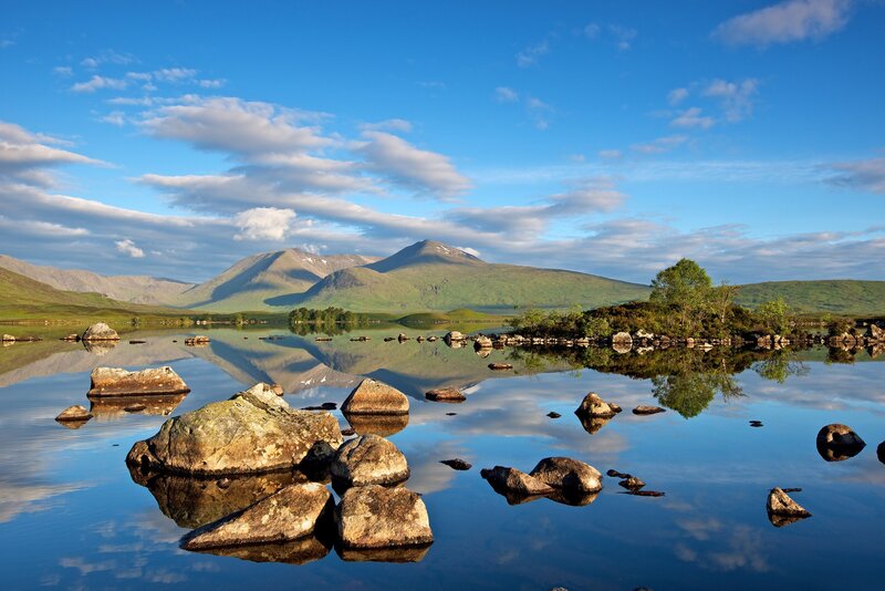 Mountain lake reflection