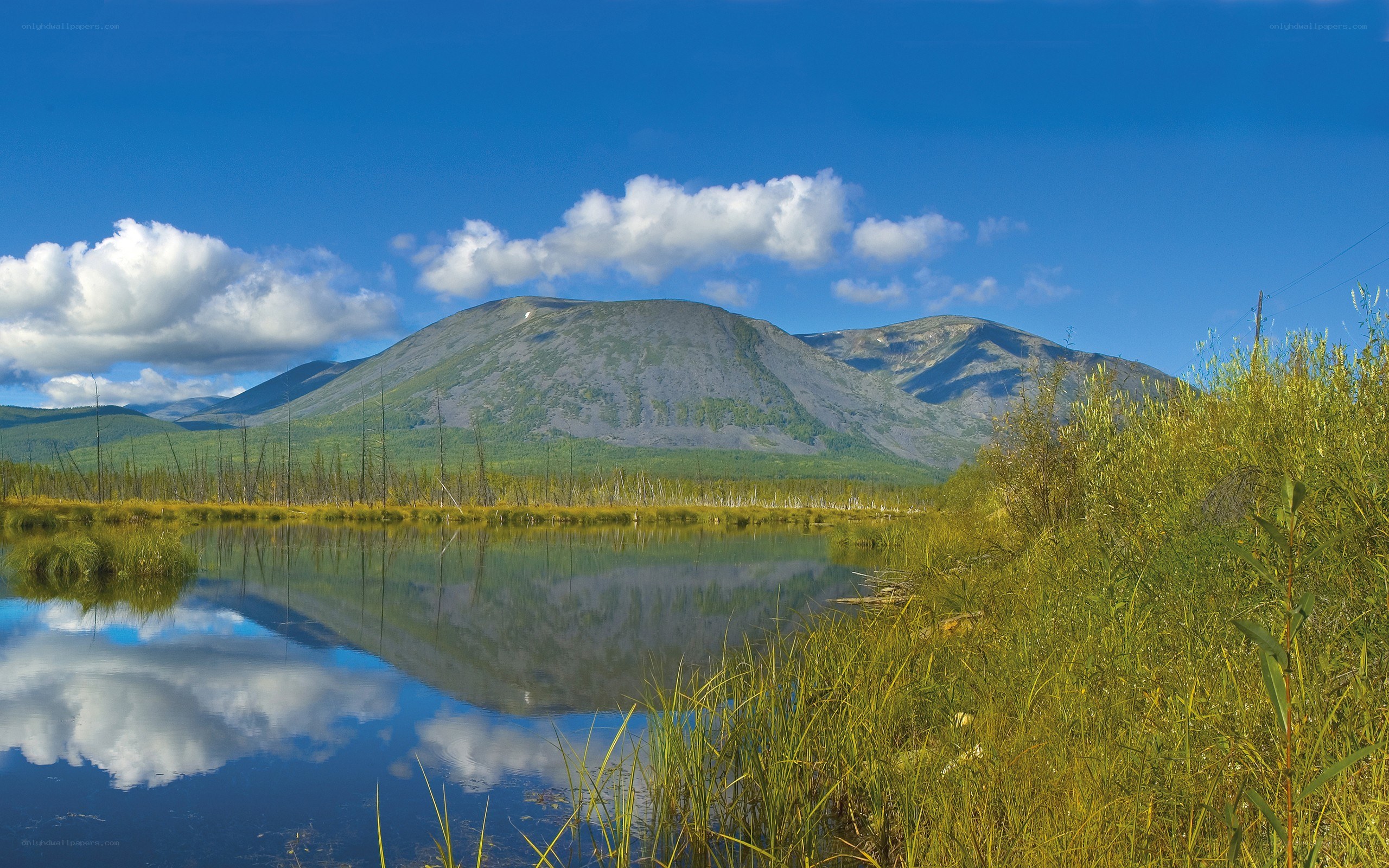 Mountain lake reflection
