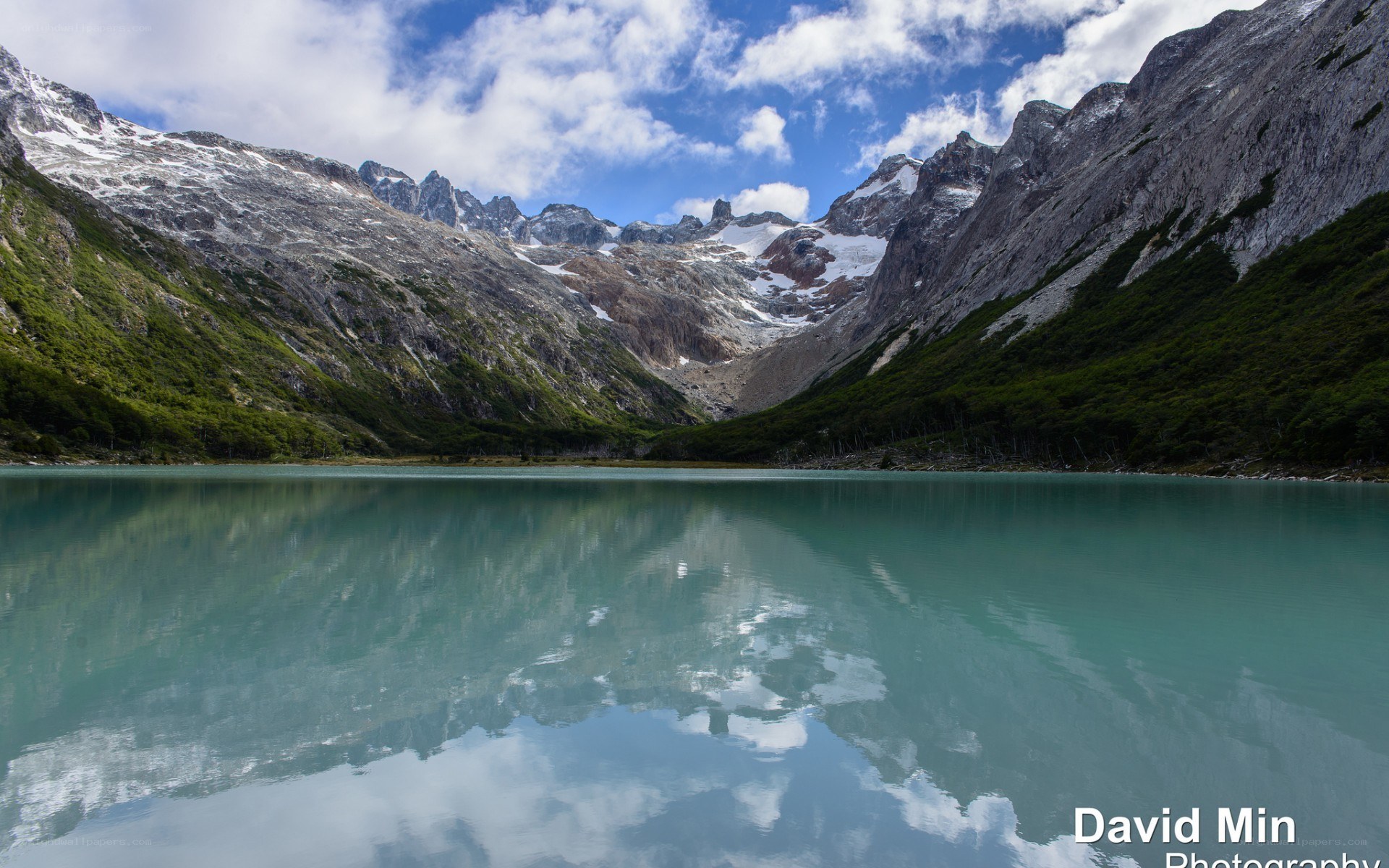 Mountain lake reflection