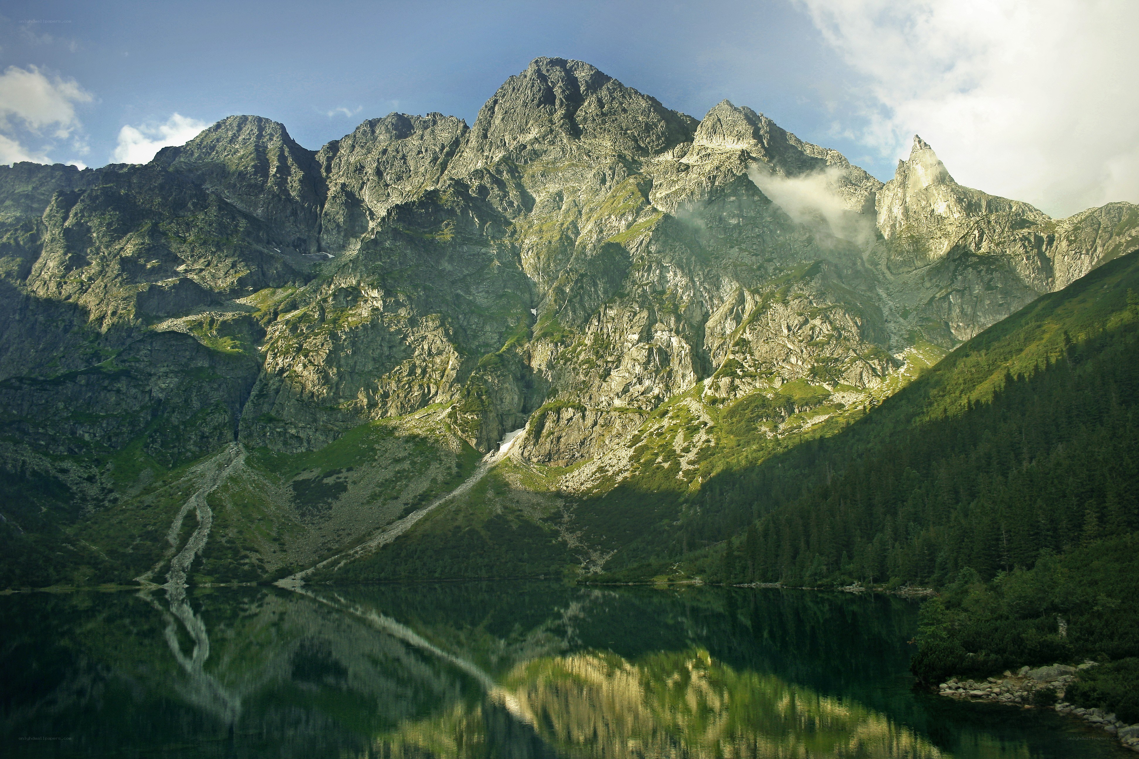 Mountain lake reflection