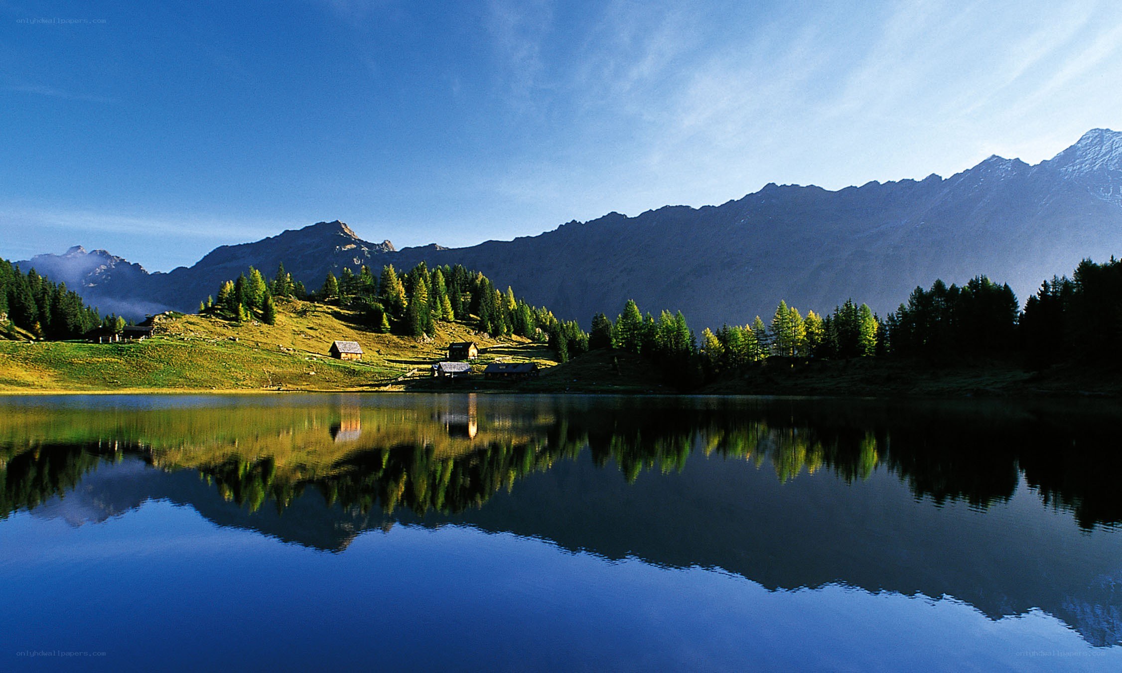 Mountain lake reflection