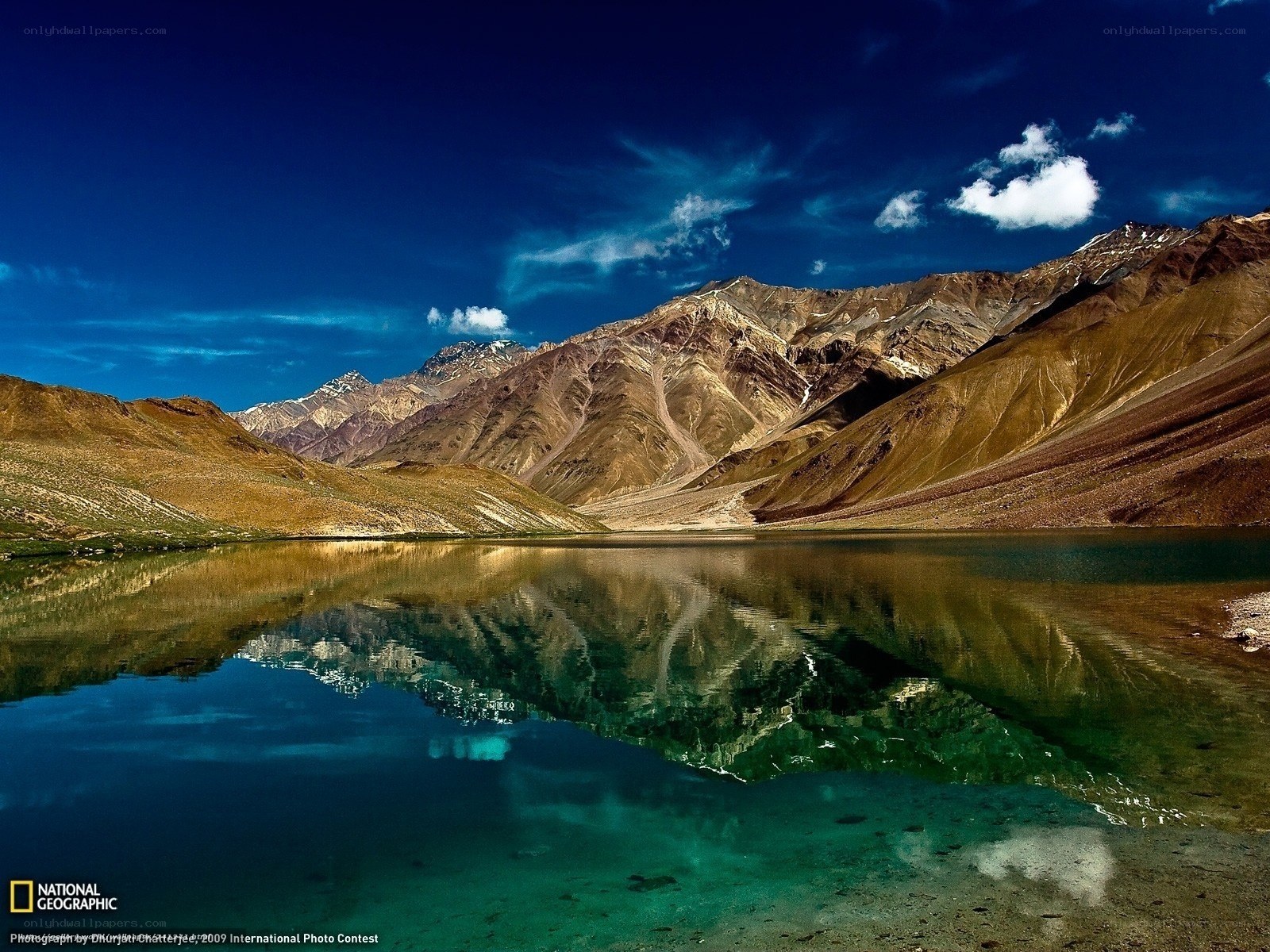 Mountain lake reflection