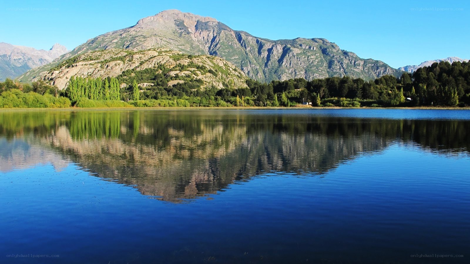 Mountain lake reflection