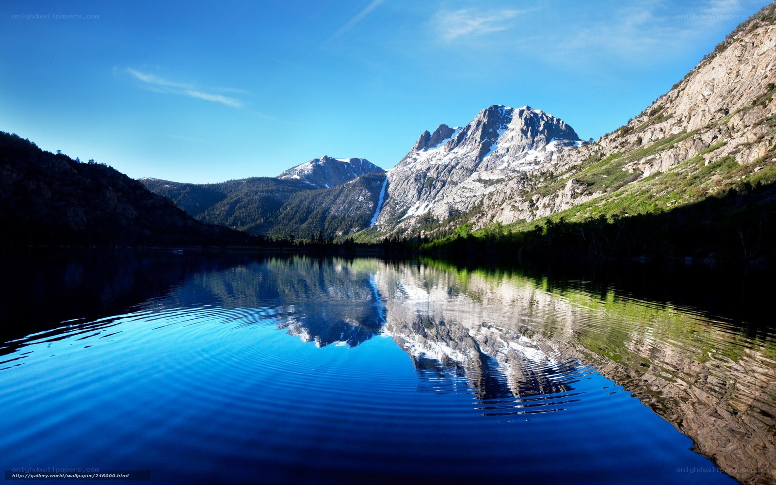 Mountain lake reflection