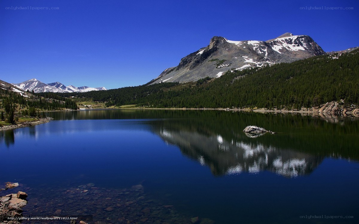 Mountain lake reflection