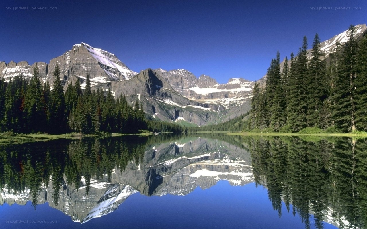 Mountain lake reflection