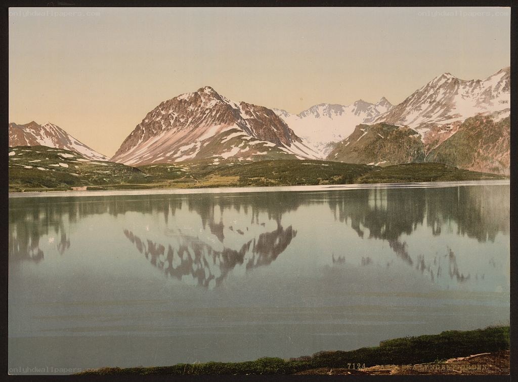 Mountain lake reflection