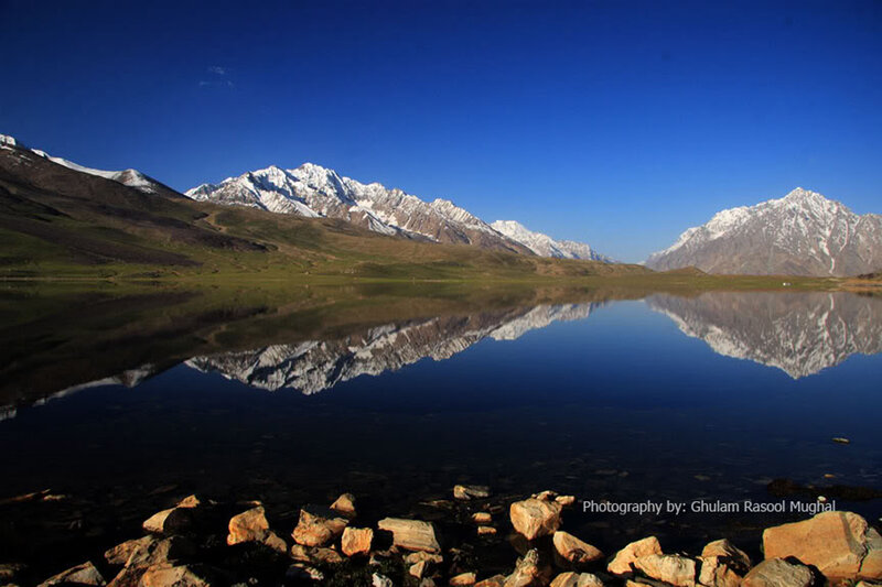 Mountain lake reflection
