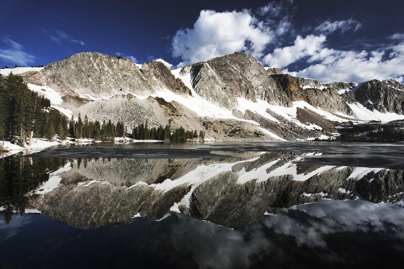 Mountain lake reflection