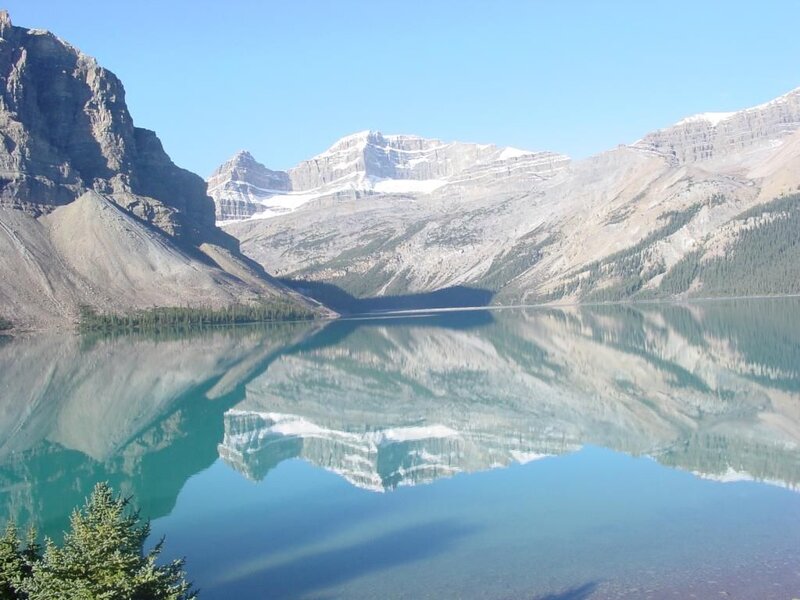 mountain lake reflection
