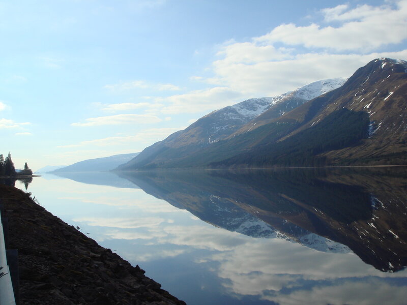 Mountain lake reflection