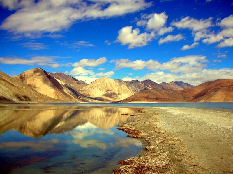 mountain lake reflection